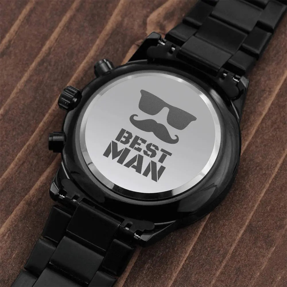 Jewelry BEST MAN Watch, Groomsmen Gifts,Best Man Gift, Engraved Watch, Wedding Gifts,Best Man Gifts,Custom Watches,Xmas Gifts 2023 ShineOn Fulfillment