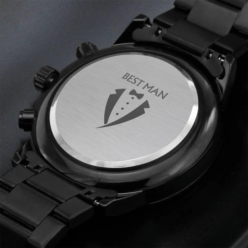 Jewelry BEST MAN Watch, Groomsmen Gifts,Best Man Gift, Engraved Watch, Wedding Gifts,Best Man Gifts,Custom Watches,Xmas Gifts 2023 ShineOn Fulfillment