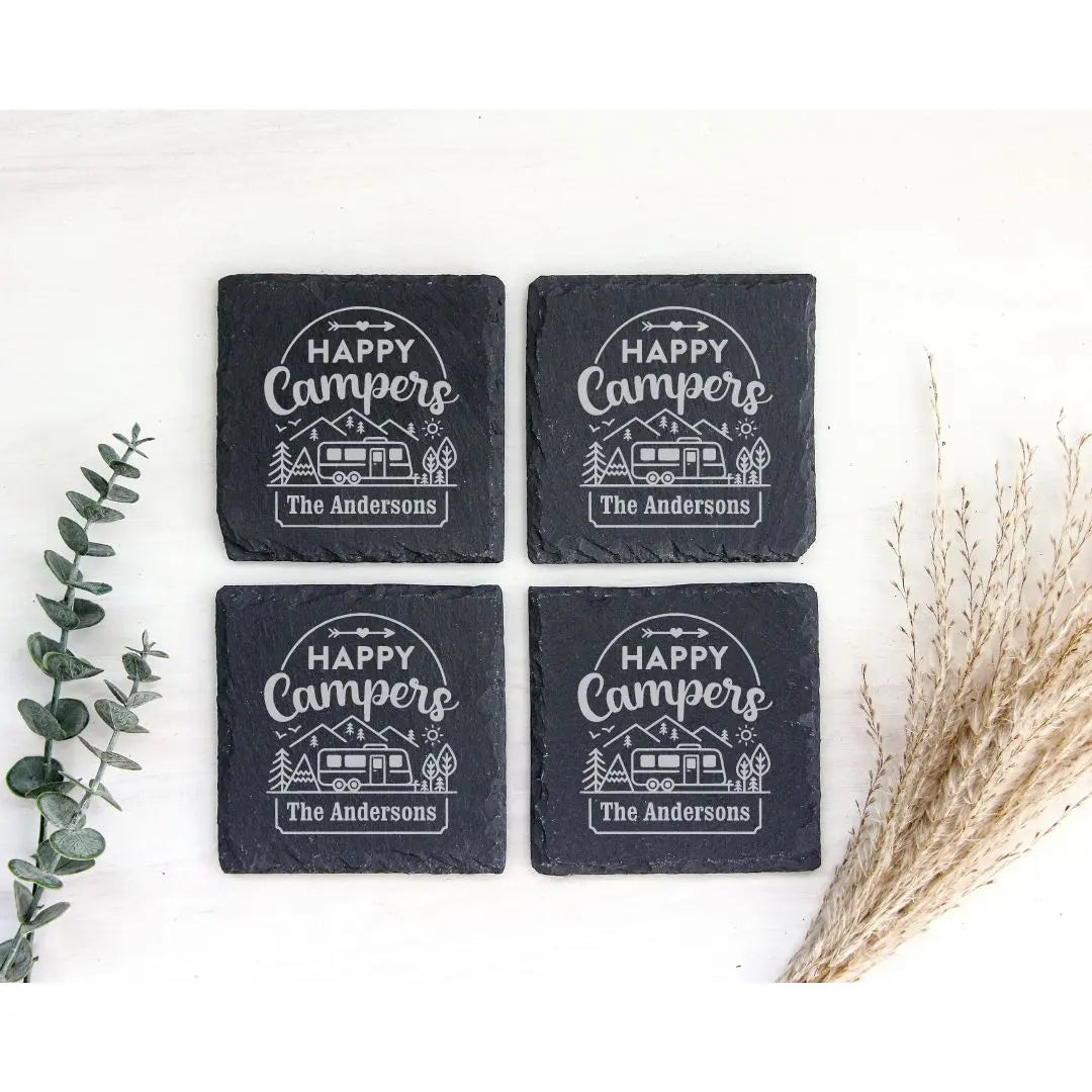 Coaster Custom Custom Compass Location Family Slate Coaster (Copy) beardedcustomsco