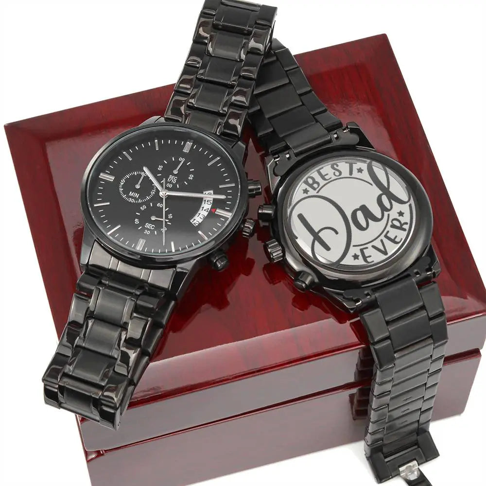 Jewelry Engraved Watch for Fathers Day | Engraved Watch Dad, Engraved Watch, Engraved Mens Watch, Custom Mens Watch, Mens Watch, Personalized Watch, Jewelry ShineOn Fulfillment