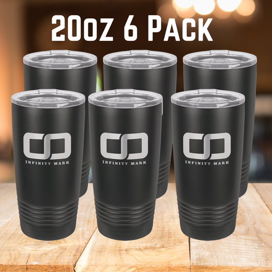 Customized Engraved 20oz Tumbler 6 Pack