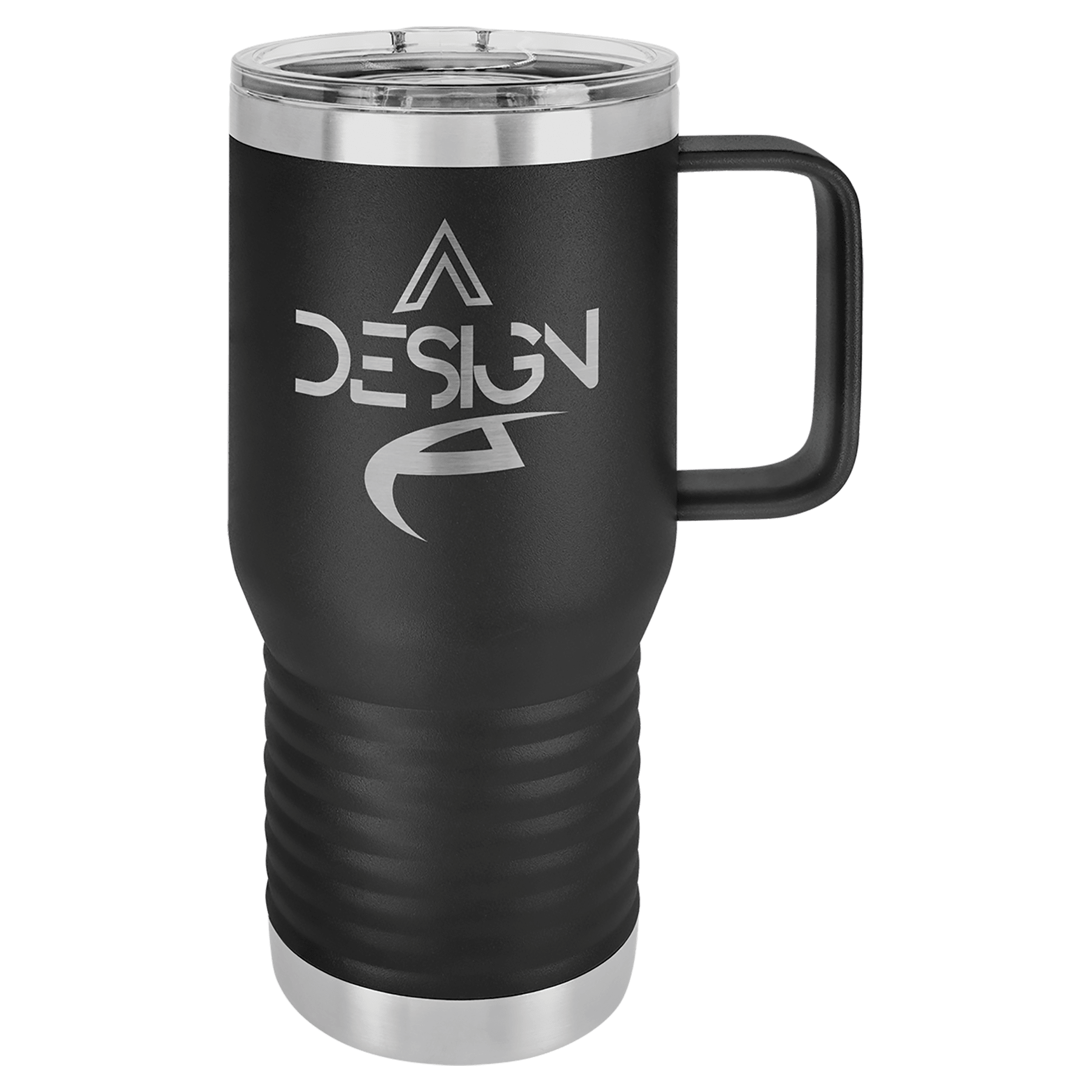 Customized Business Logo Engraved Powder Coated 20oz Travel Mug