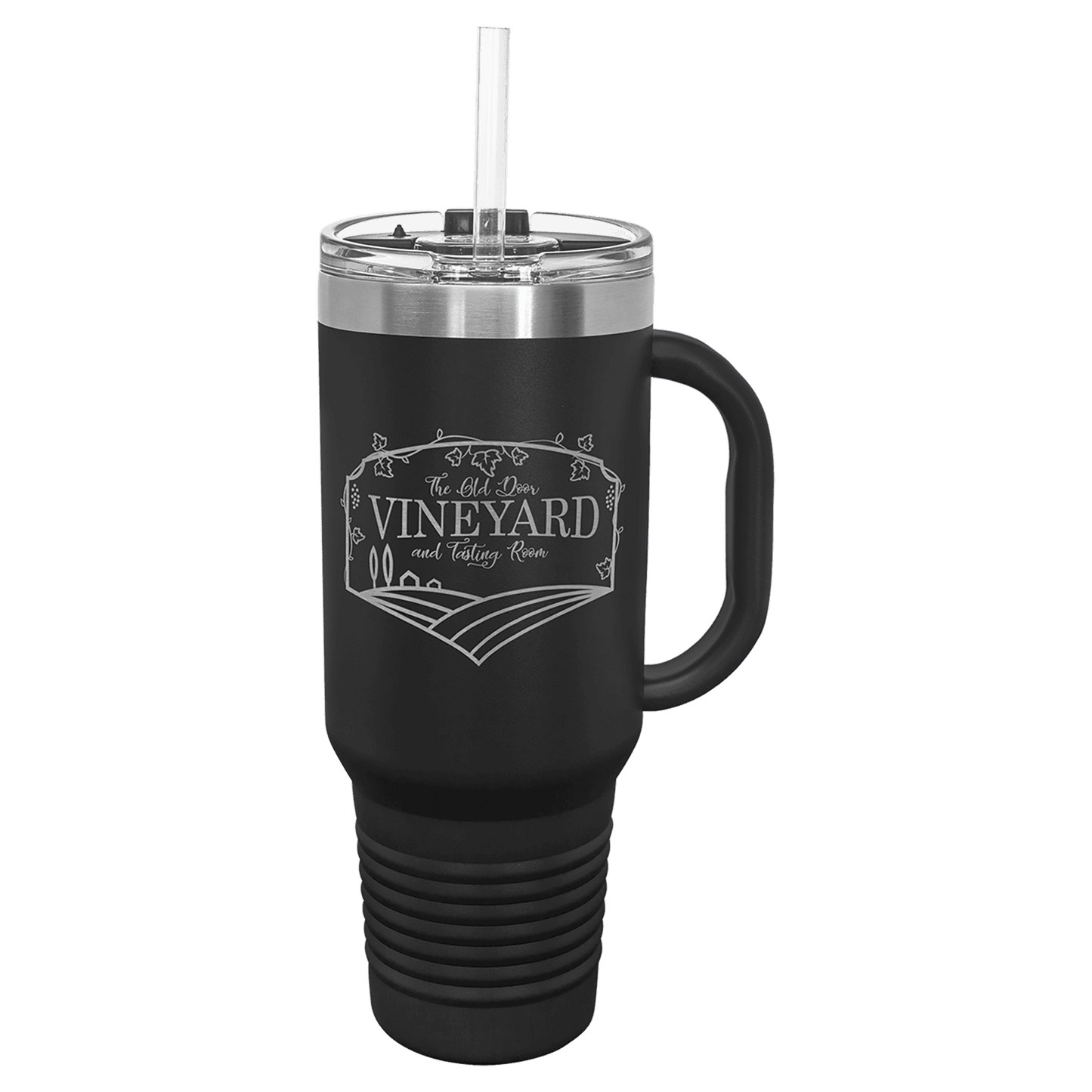 Customized Business Logo Engraved Powder Coated 40 Oz Travel Tumbler