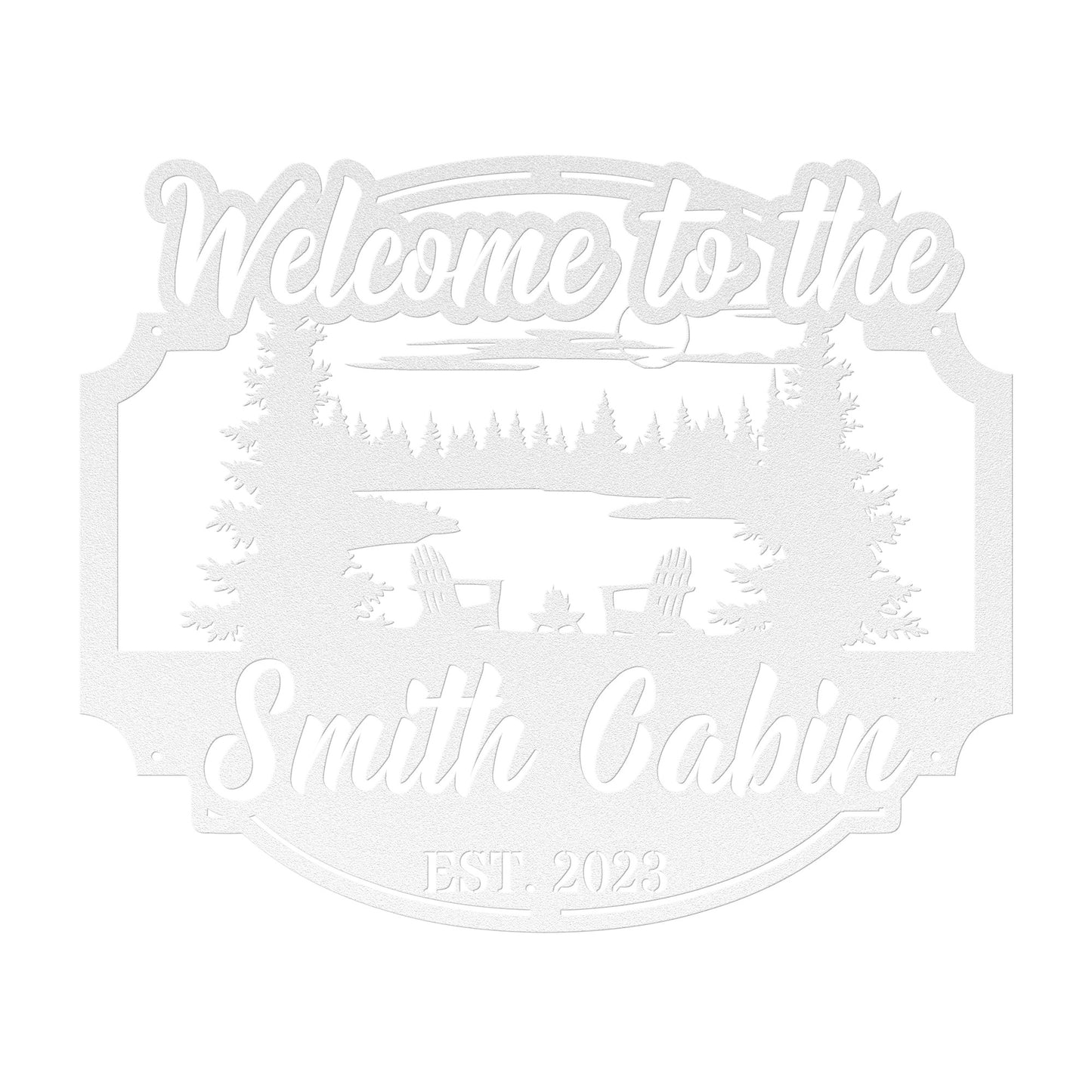 Wall Art Cabin Sign, Cabin Lake House, Personalized Cabin Metal Sign, Lodge Decor, Cabin Decor,  Cottage Welcome Sign, Custom Camp Sign, Outdoor Sign teelaunch