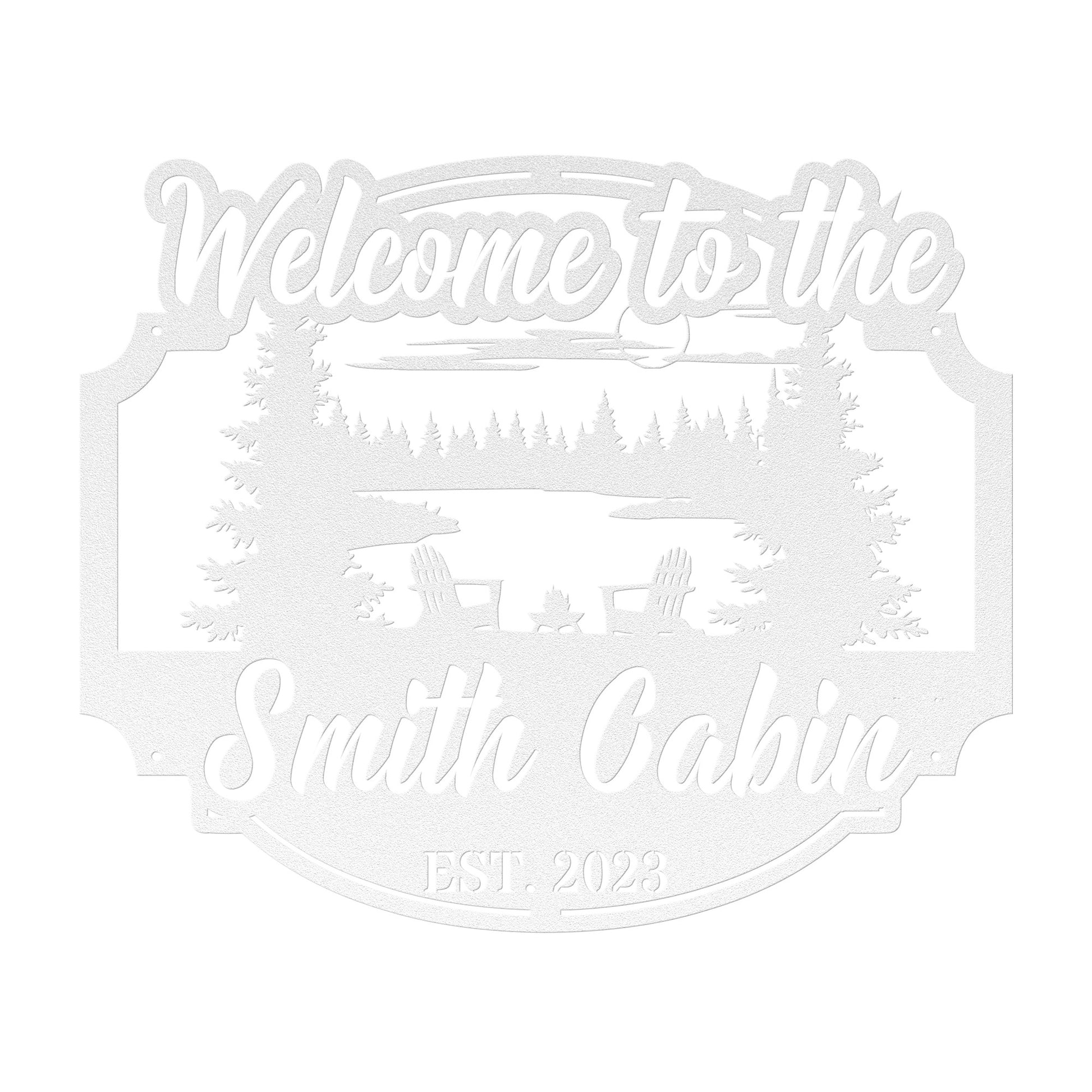 Wall Art Cabin Sign, Cabin Lake House, Personalized Cabin Metal Sign, Lodge Decor, Cabin Decor,  Cottage Welcome Sign, Custom Camp Sign, Outdoor Sign teelaunch