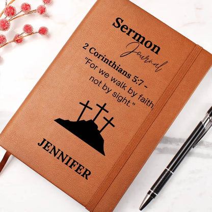 Jewelry Christian Notebook Prayer Journal Rooted in Him 2 Corinthians 5:7  Bible Study Notebook Christian Gift for Baptism Women Faith Based Gift Idea ShineOn Fulfillment