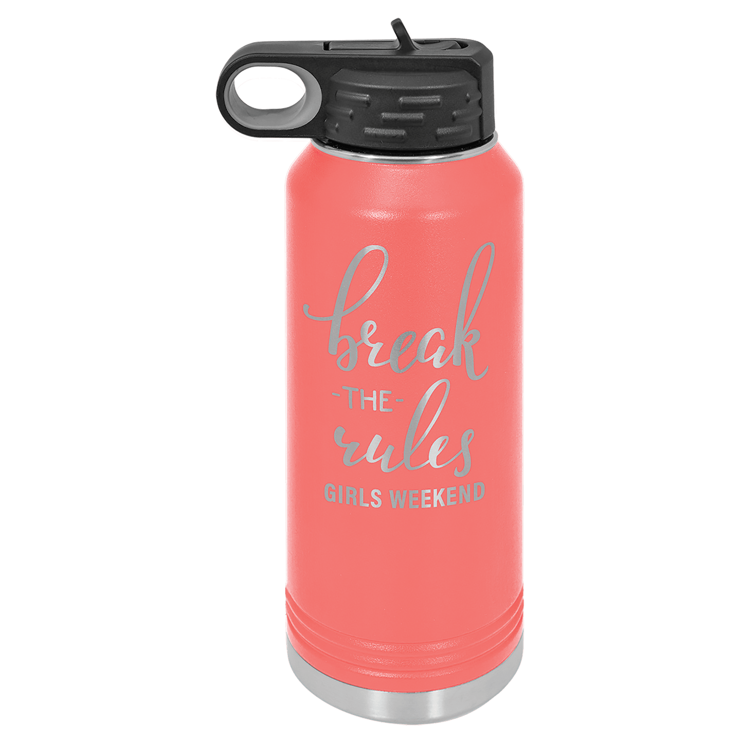 Customized Business Logo Engraved Powder Coated 32oz Bottle