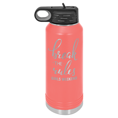 Customized Business Logo Engraved Powder Coated 32oz Bottle