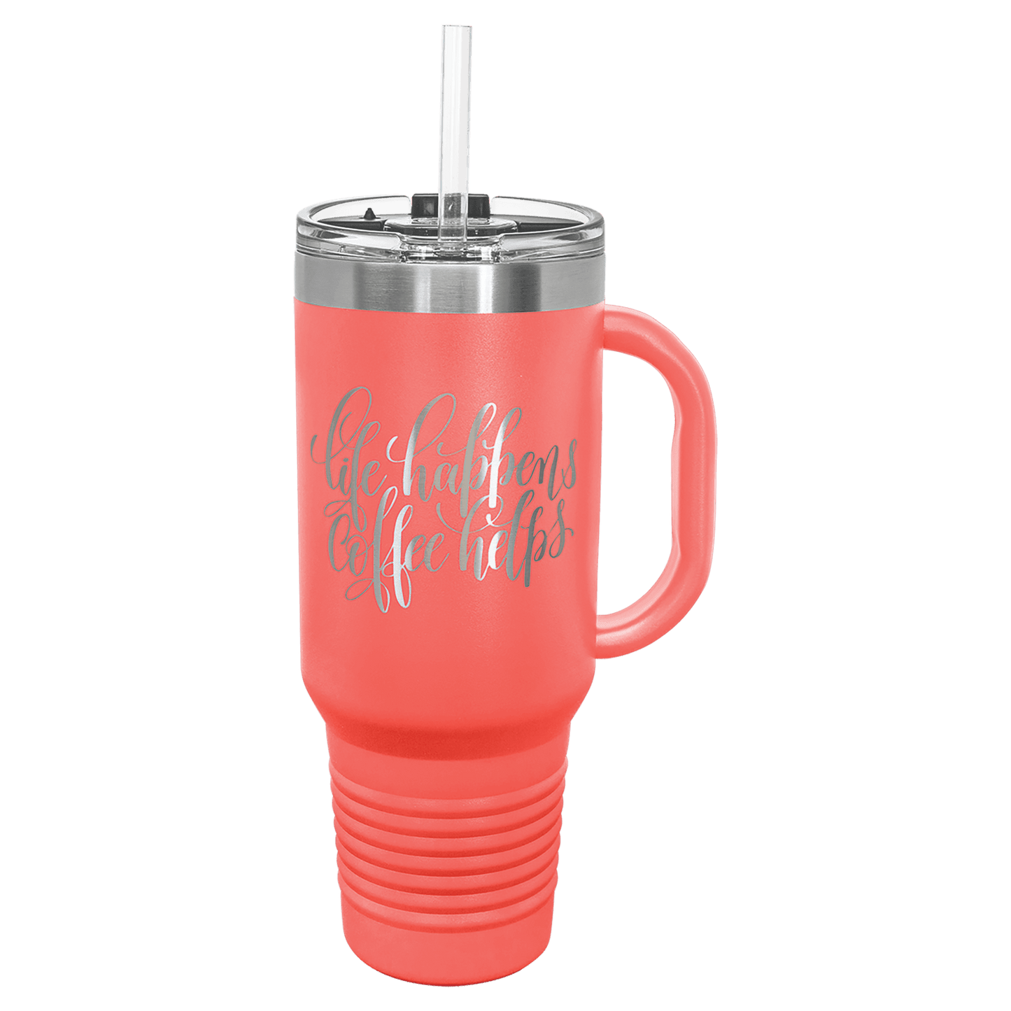 Customized Business Logo Engraved Powder Coated 40 Oz Travel Tumbler