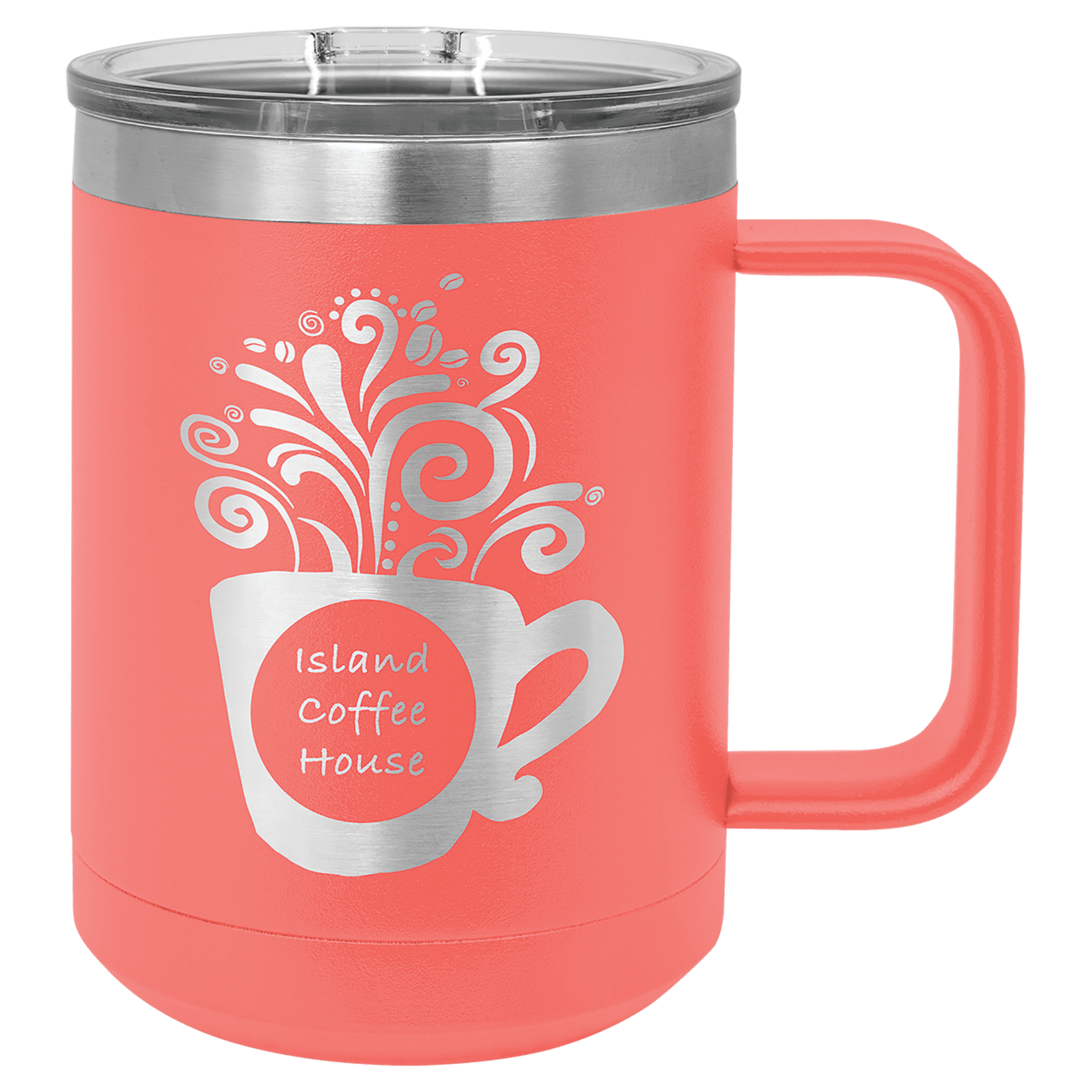 Customized Business Logo Engraved Powder Coated Coffee Mug