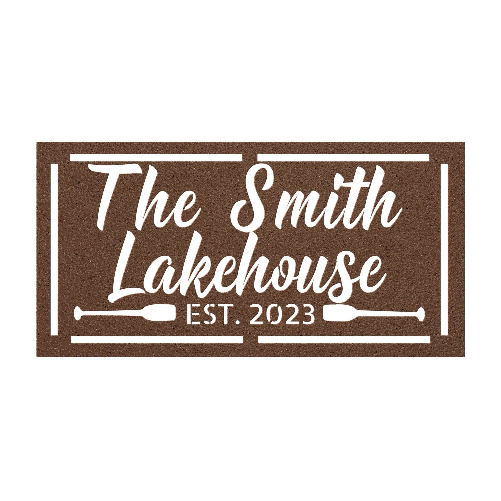 Wall Art Custom Lake House sign Personalized lake house sign-lake house sign-boat oars decor-metal signs-laser cut sign-personalized sign-lake house decor-boating sign teelaunch