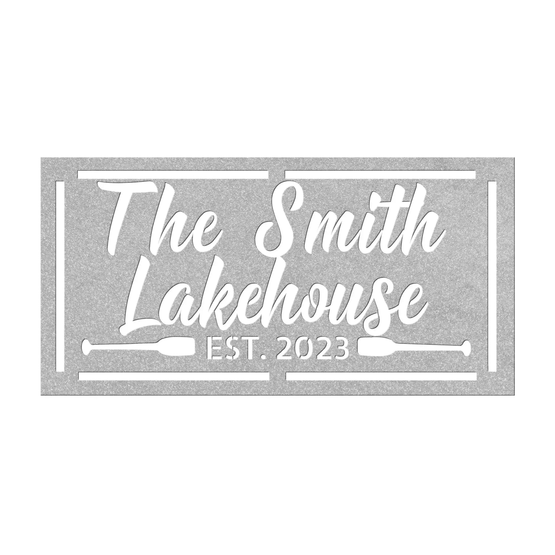 Wall Art Custom Lake House sign Personalized lake house sign-lake house sign-boat oars decor-metal signs-laser cut sign-personalized sign-lake house decor-boating sign teelaunch