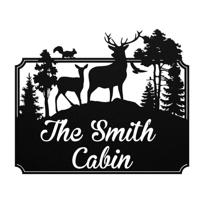 Wall Art Custom Cabin Sign, Cabin Signs, Lodge Decor, Cabin Decor, Metal Camping Sign, Log Cabin Decor, Outdoor Sign teelaunch