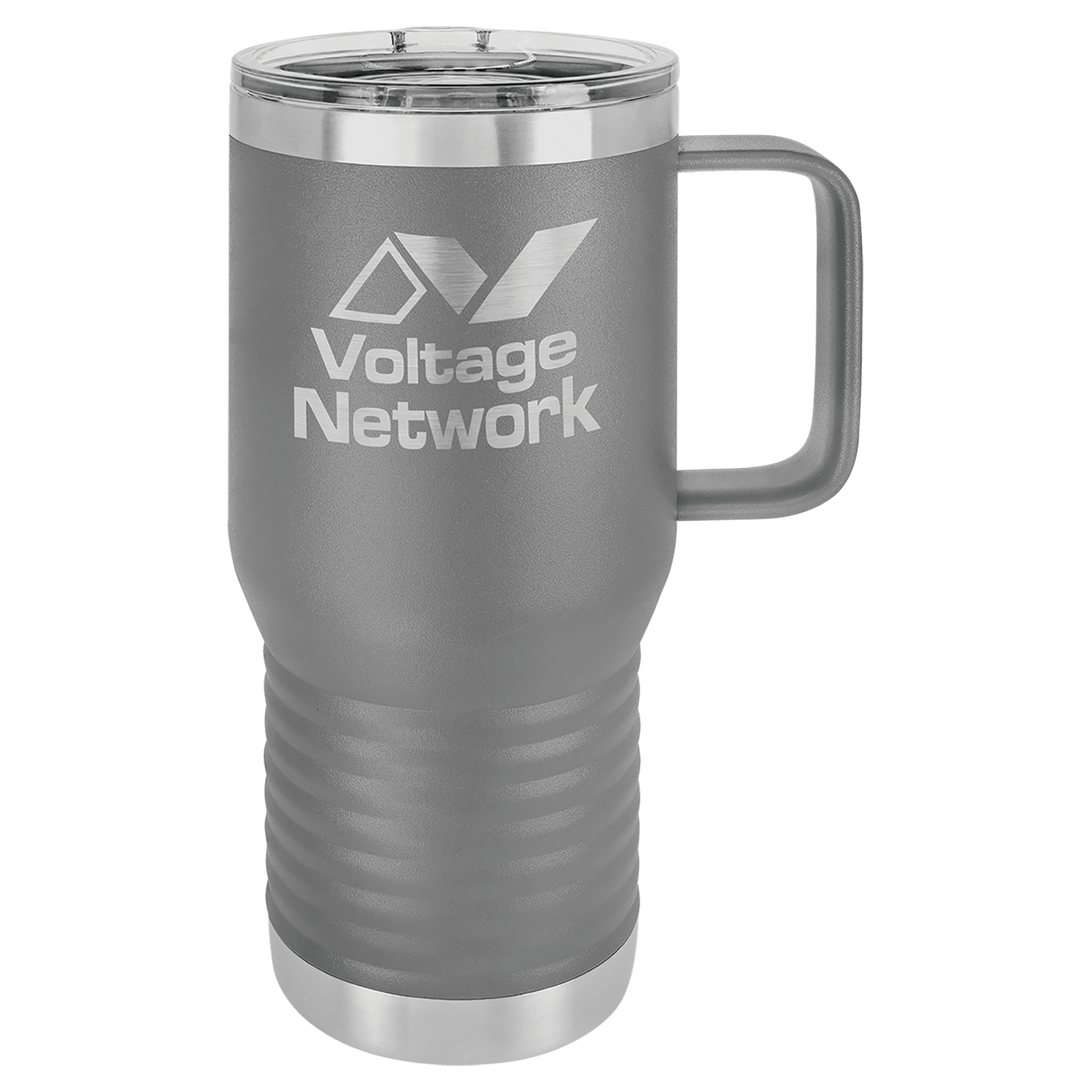 Customized Business Logo Engraved Powder Coated 20oz Travel Mug