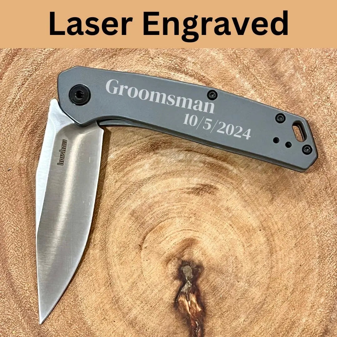 Engraved Knife, Fathers Day, Gifts For Him, Folding Knife, Personalized Groomsmen Gift, Birthday Gifts, Best Man Present, Tactical Knife beardedcustomsco