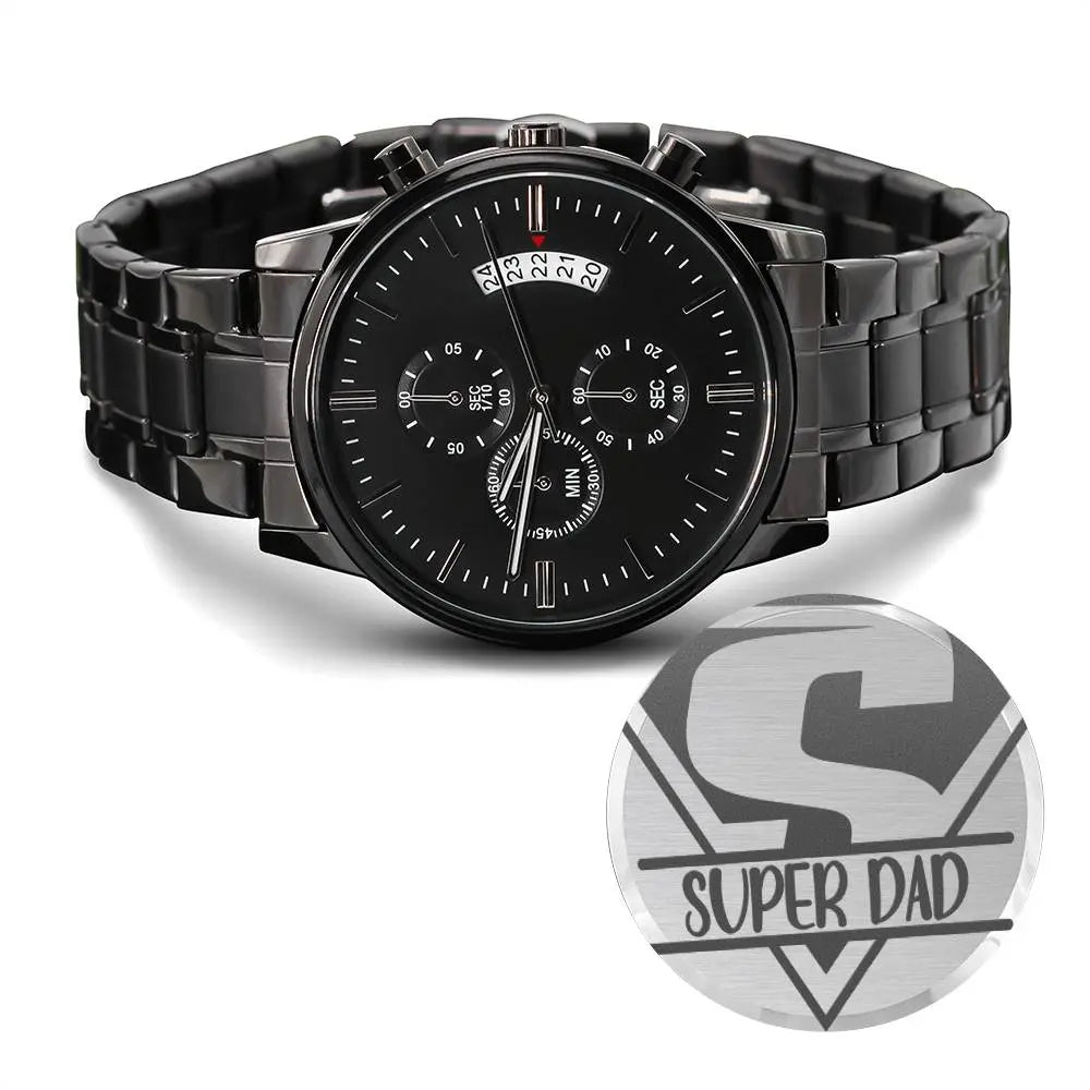 Jewelry Engraved Watch for Dad | Engraved Watch Men, Engraved Watch, Engraved Mens Watch, Custom Mens Watch, Mens Watch, Personalized Watch, Jewelry ShineOn Fulfillment