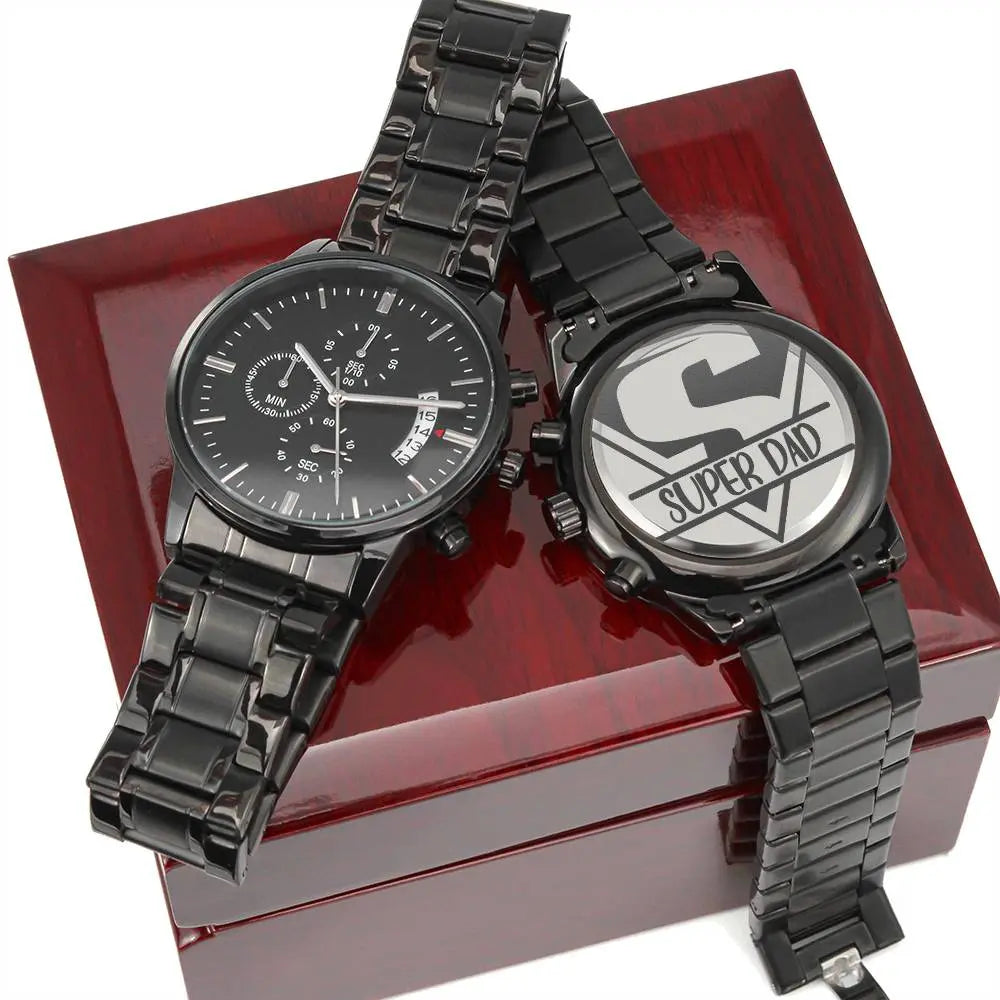 Jewelry Engraved Watch for Dad | Engraved Watch Men, Engraved Watch, Engraved Mens Watch, Custom Mens Watch, Mens Watch, Personalized Watch, Jewelry ShineOn Fulfillment