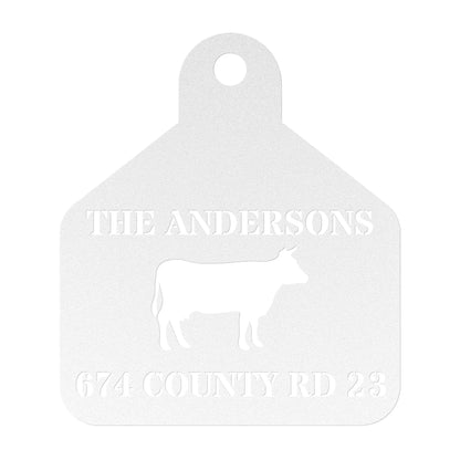 Metal Sign Custom metal heifer ear tag award or stall sign / Pen sign / Buyer gift / Fair display / Livestock, stockshow / Cattle / Father's Day teelaunch