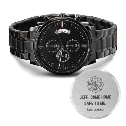 Jewelry Firefighter Gift for Him Watch, Engraved Gift for Fireman, Firefighter Gift, Firefighter Personalized Watch, Fireman Gift for Husband, Son ShineOn Fulfillment