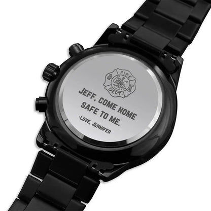 Jewelry Firefighter Gift for Him Watch, Engraved Gift for Fireman, Firefighter Gift, Firefighter Personalized Watch, Fireman Gift for Husband, Son ShineOn Fulfillment