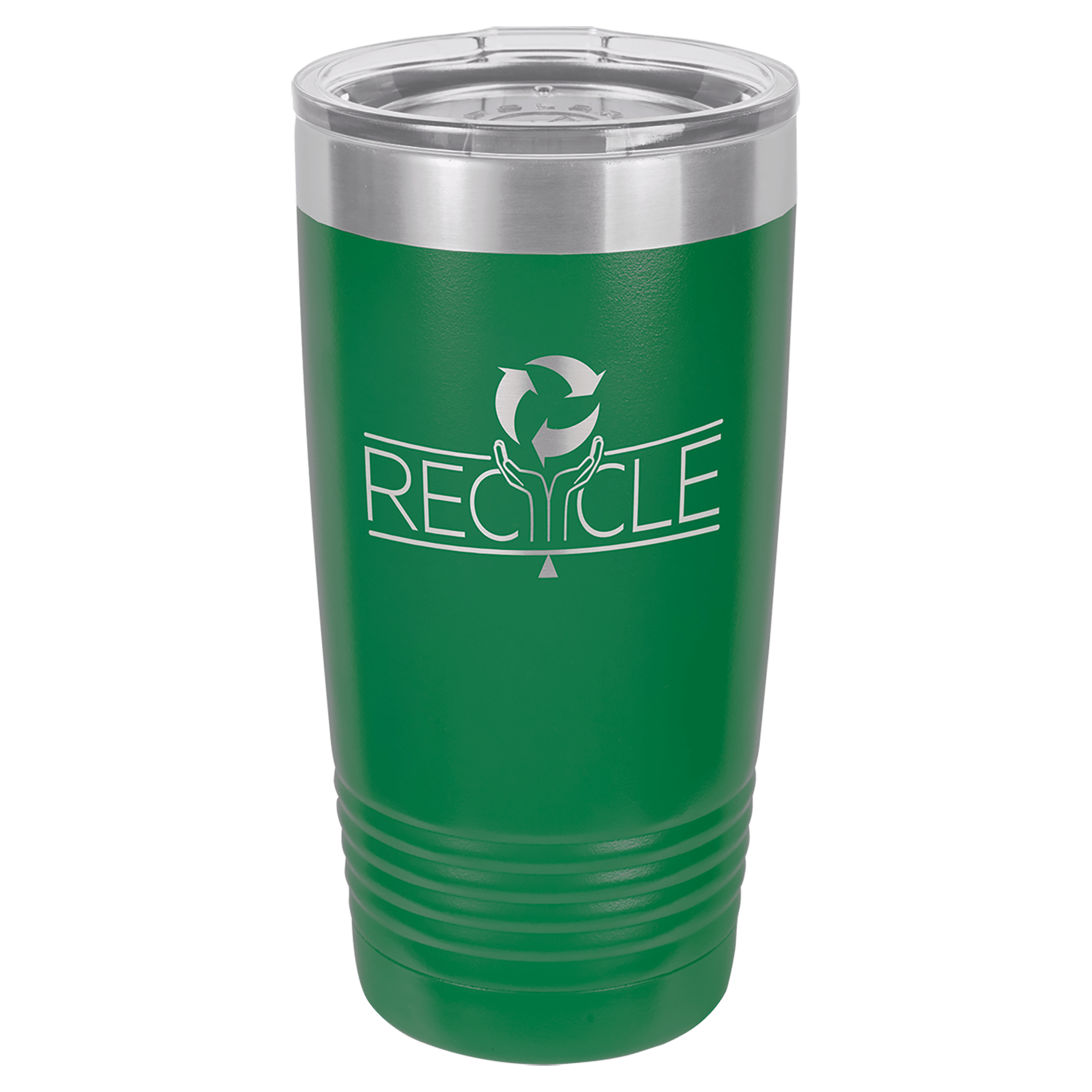 Green Personalized Polar Camel 20 oz Powder-Coated Tumbler with Custom Company Logo – Premium Vacuum Insulated Drinkware for Hot and Cold Drinks