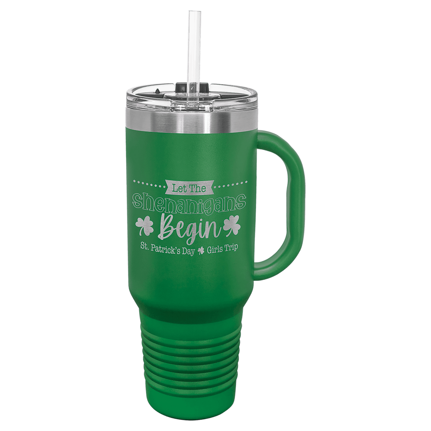 Customized Business Logo Engraved Powder Coated 40 Oz Travel Tumbler