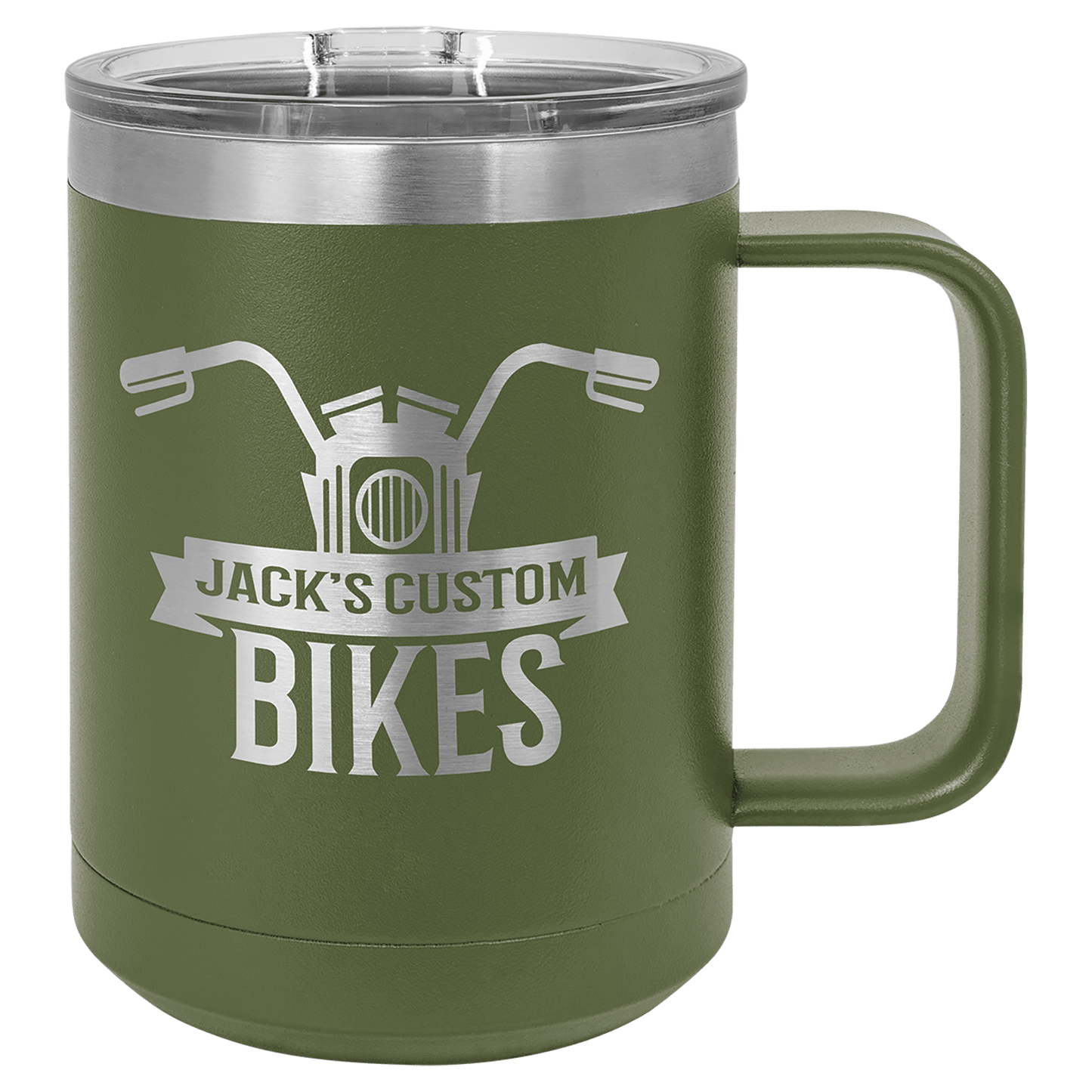 Customized Business Logo Engraved Powder Coated Coffee Mug