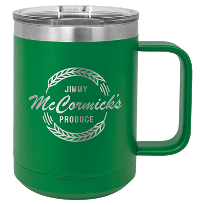 Customized Business Logo Engraved Powder Coated Coffee Mug