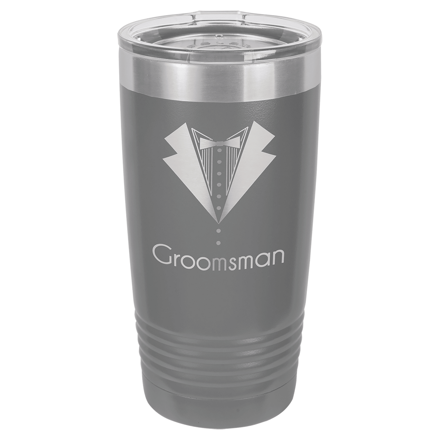 Grey Business Logo Laser Engraved Polar Camel Tumbler – 20 oz Stainless Steel Insulated Cup with Spill-Resistant Lid, Custom Branding for Employee Appreciation and Marketing