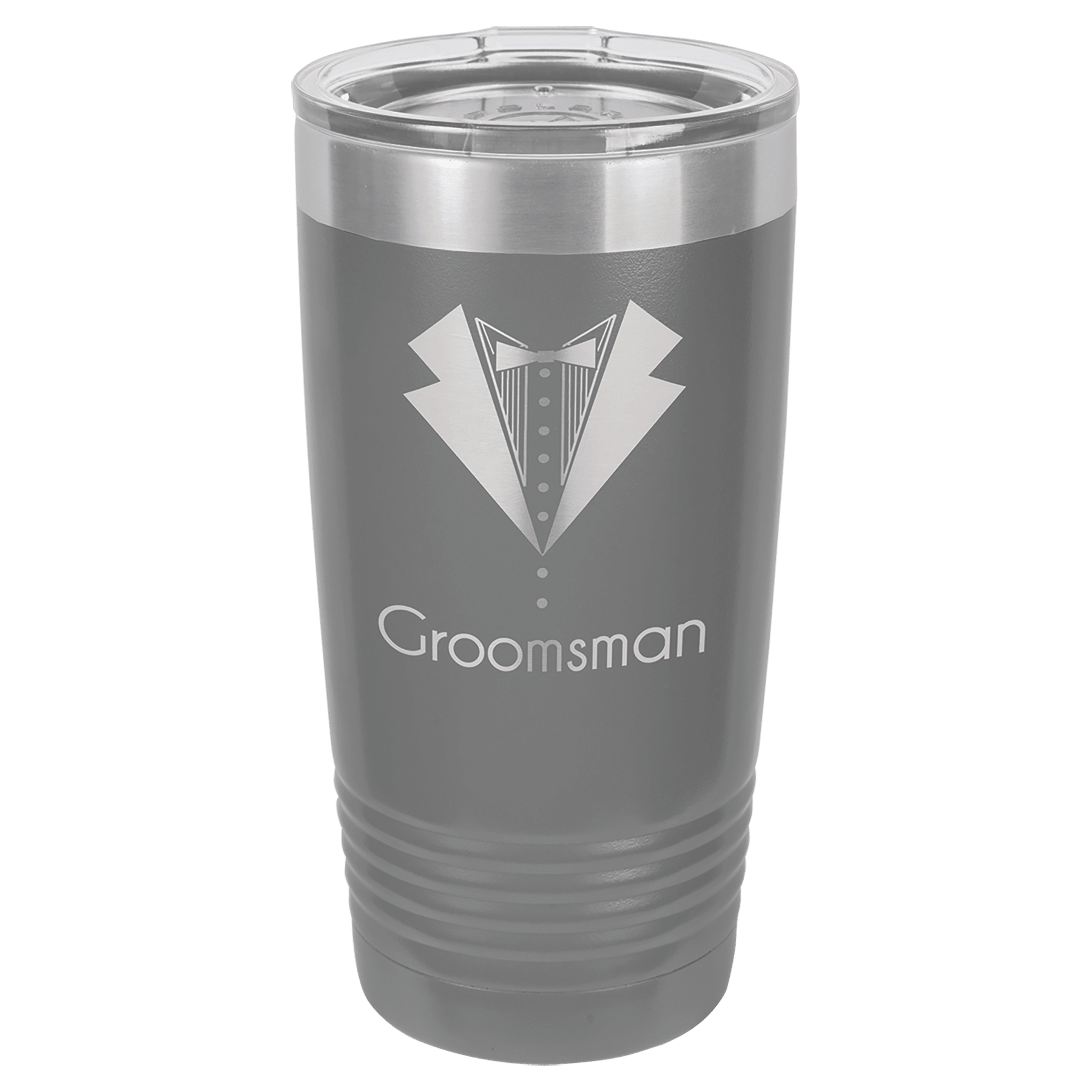 Grey Business Logo Laser Engraved Polar Camel Tumbler – 20 oz Stainless Steel Insulated Cup with Spill-Resistant Lid, Custom Branding for Employee Appreciation and Marketing