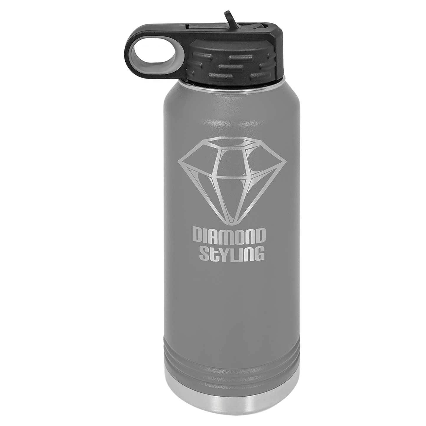 Customized Business Logo Engraved Powder Coated 32oz Bottle