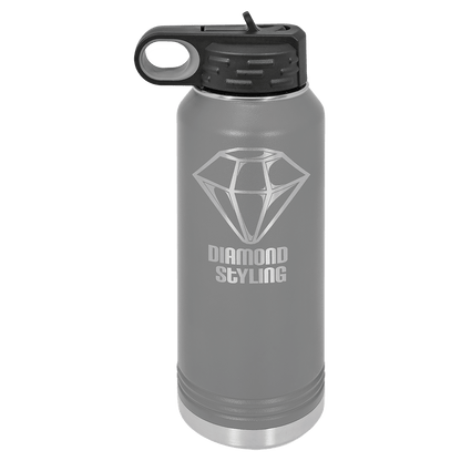 Customized Business Logo Engraved Powder Coated 32oz Bottle