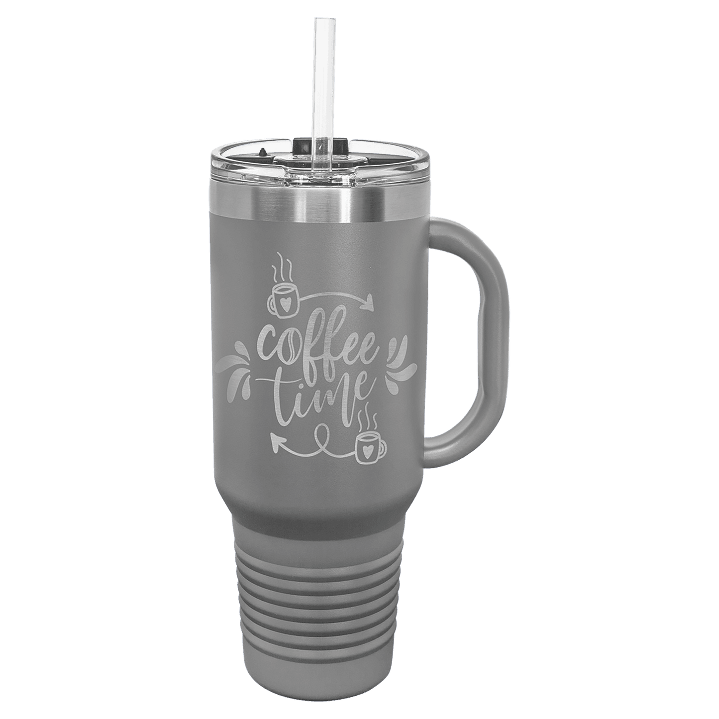 Customized Business Logo Engraved Powder Coated 40 Oz Travel Tumbler