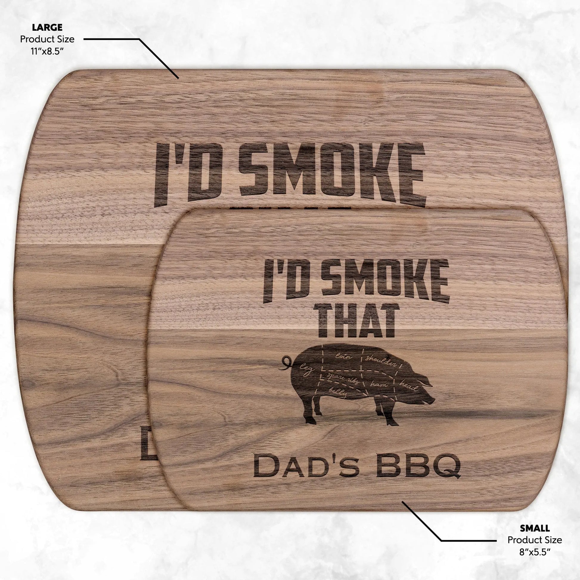 I'd Smoke That Cutting Board, Grill Master, Fathers day Grilling, Gifts for Him, Fathers day gift, Grilling Gift - beardedcustomsco