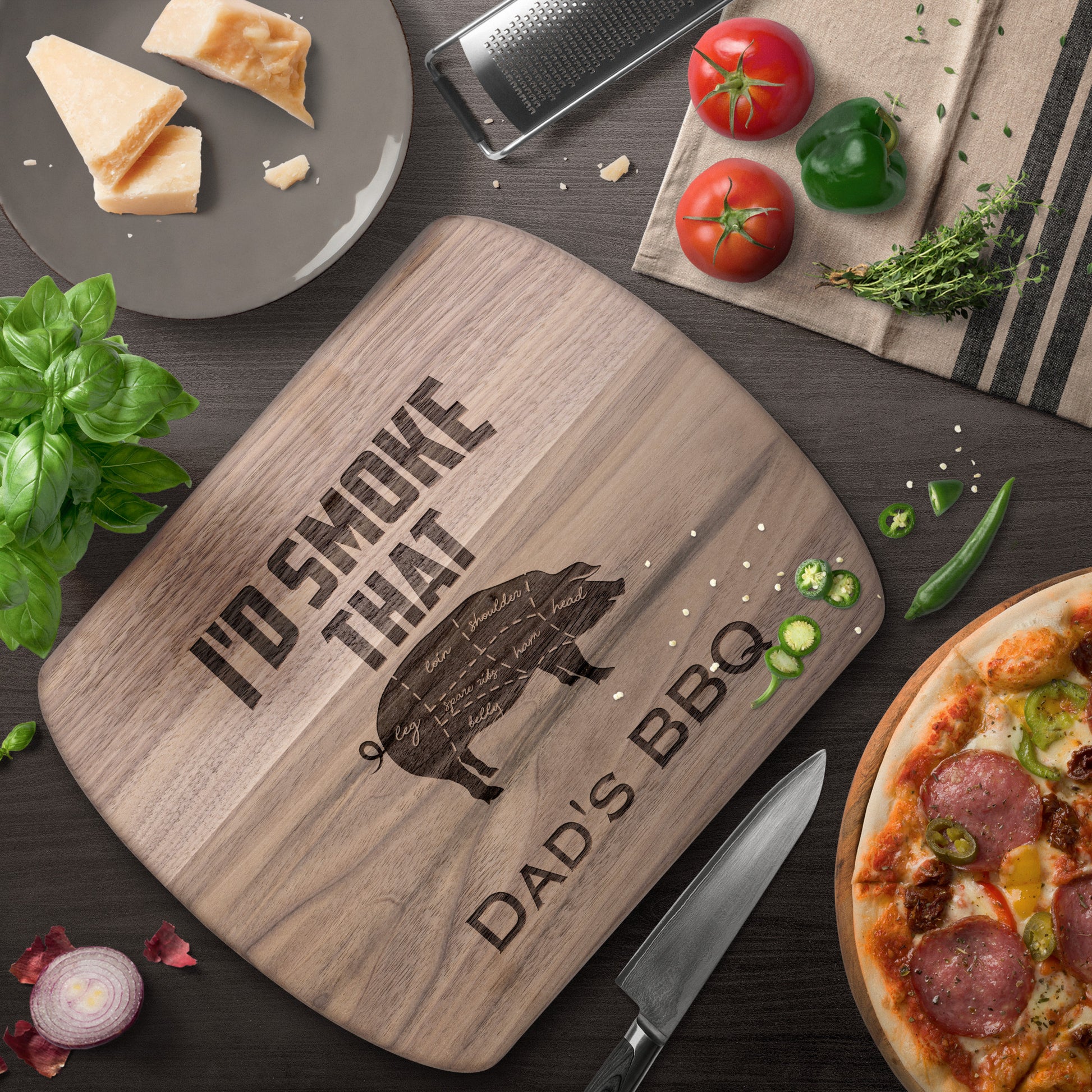 Kitchenware I'd Smoke That Cutting Board, Grill Master, Fathers day Grilling, Gifts for Him, Fathers day gift, Grilling Gift teelaunch