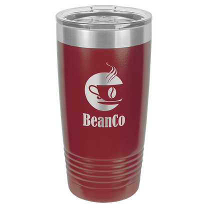 Maroon Personalized Polar Camel 20 oz Powder-Coated Tumbler with Custom Company Logo – Premium Vacuum Insulated Drinkware for Hot and Cold Drinks