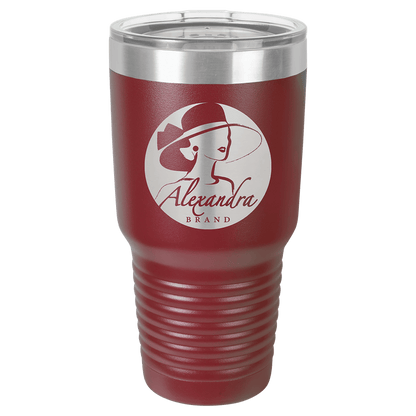 Customized Business Logo Engraved Powder Coated 30 Oz Tumbler