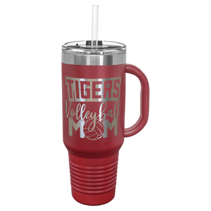 Customized Business Logo Engraved Powder Coated 40 Oz Travel Tumbler