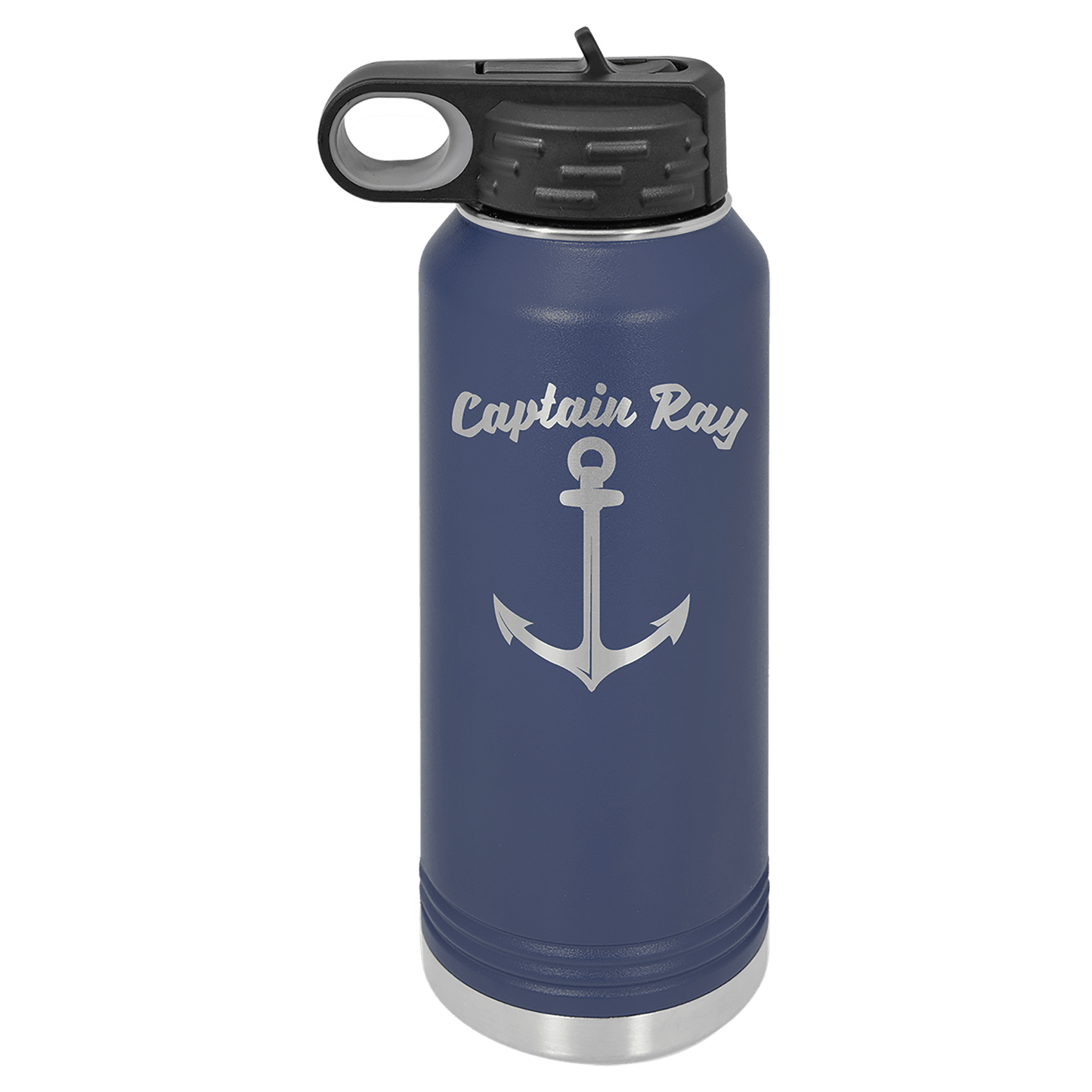 Customized Business Logo Engraved Powder Coated 32oz Bottle