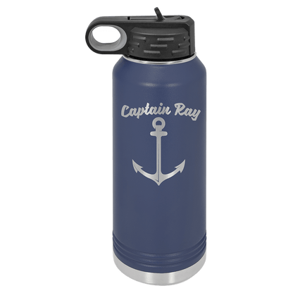 Customized Business Logo Engraved Powder Coated 32oz Bottle