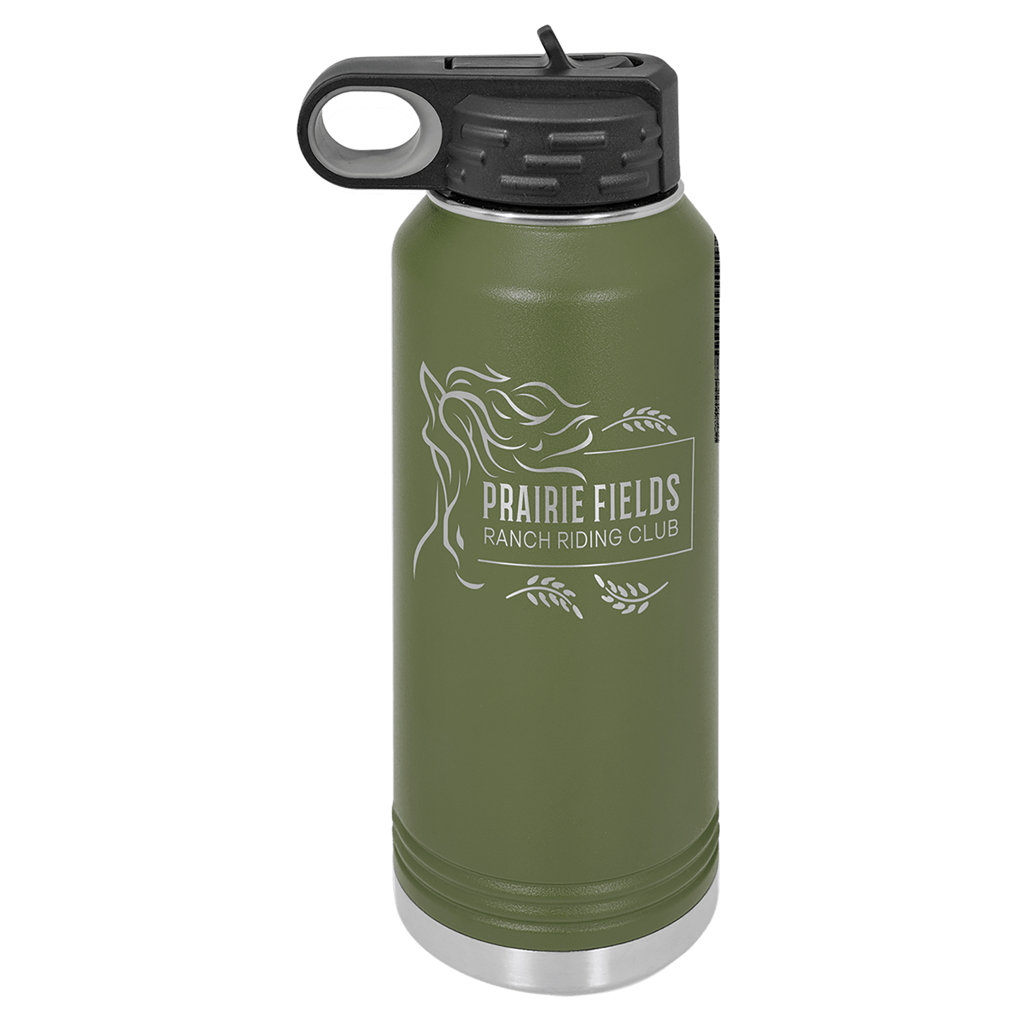 Customized Business Logo Engraved Powder Coated 32oz Bottle