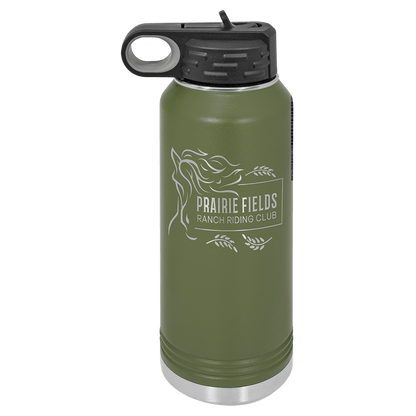 Customized Business Logo Engraved Powder Coated 32oz Bottle