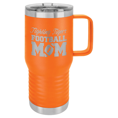 Customized Business Logo Engraved Powder Coated 20oz Travel Mug