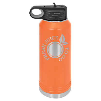 Customized Business Logo Engraved Powder Coated 32oz Bottle