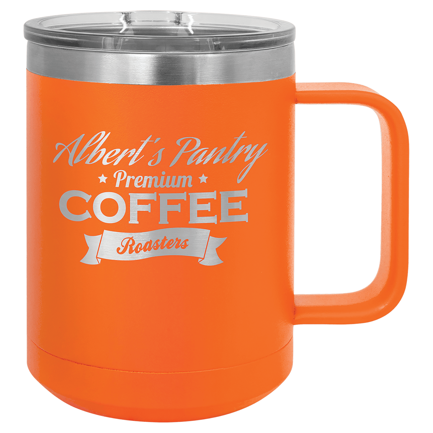 Customized Business Logo Engraved Powder Coated Coffee Mug