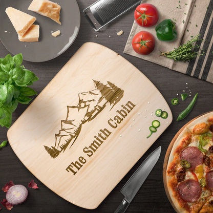 Personalized Cabin Cutting Board - beardedcustomsco