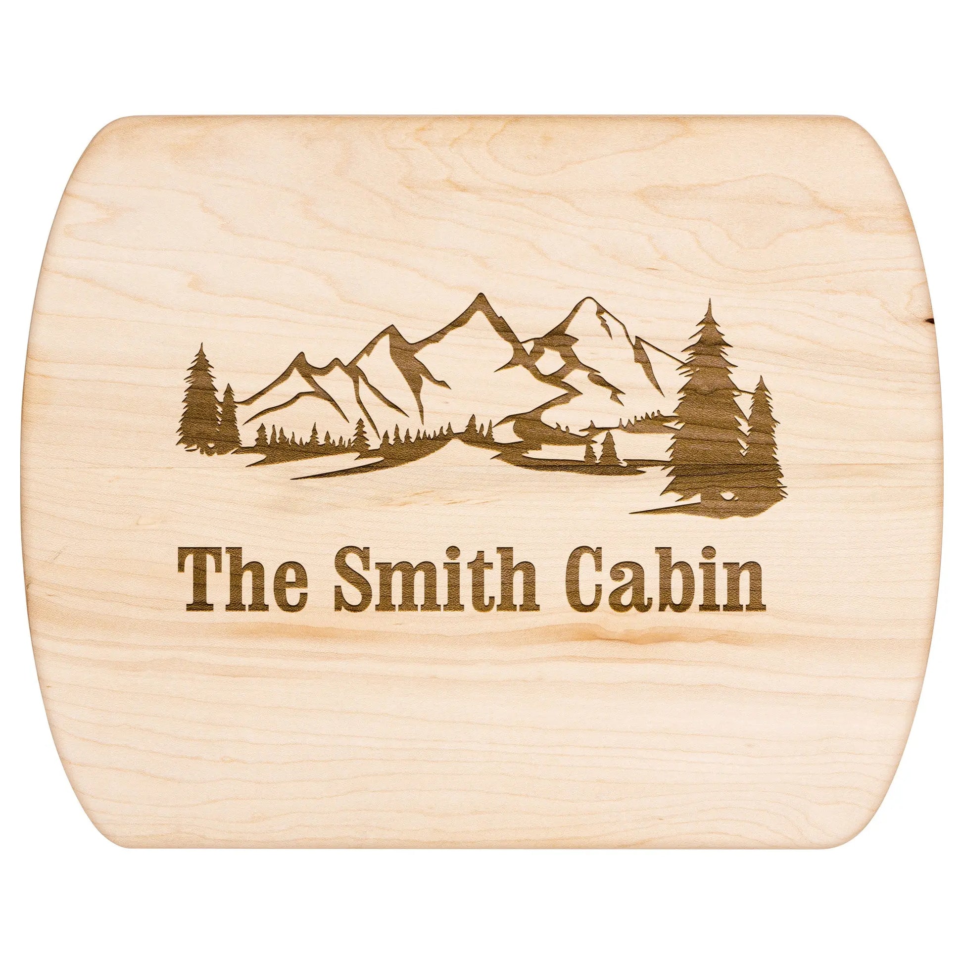 Personalized Cabin Cutting Board - beardedcustomsco