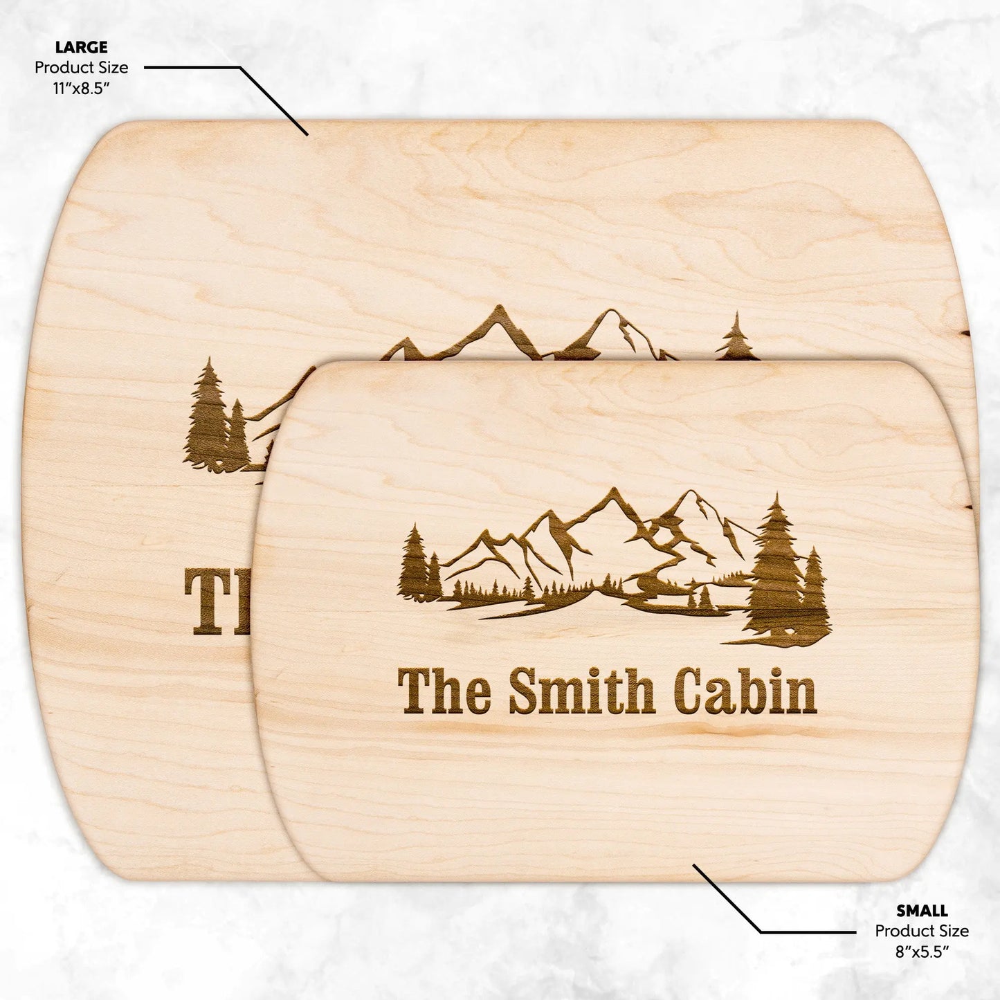 Personalized Cabin Cutting Board - beardedcustomsco