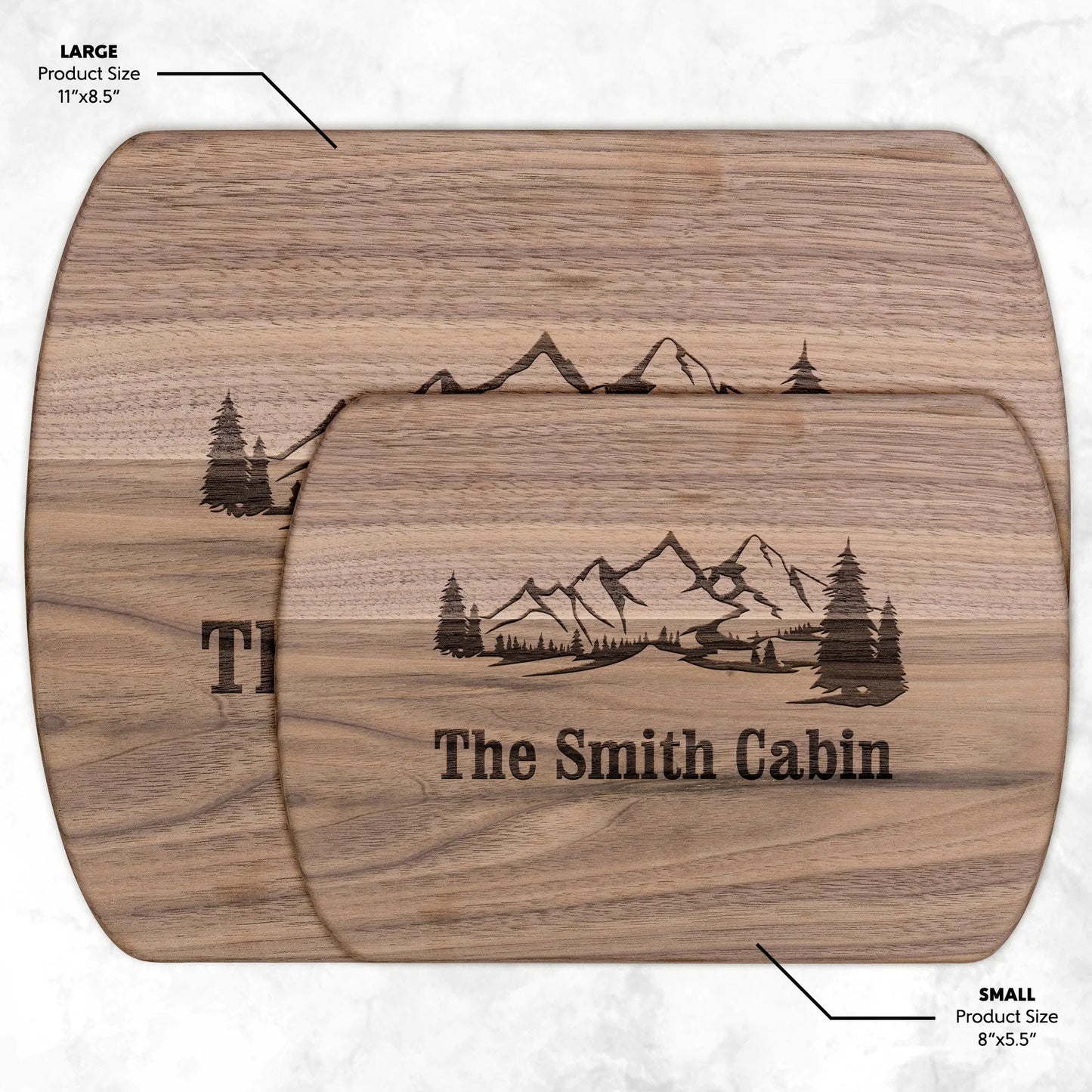 Personalized Cabin Cutting Board - beardedcustomsco