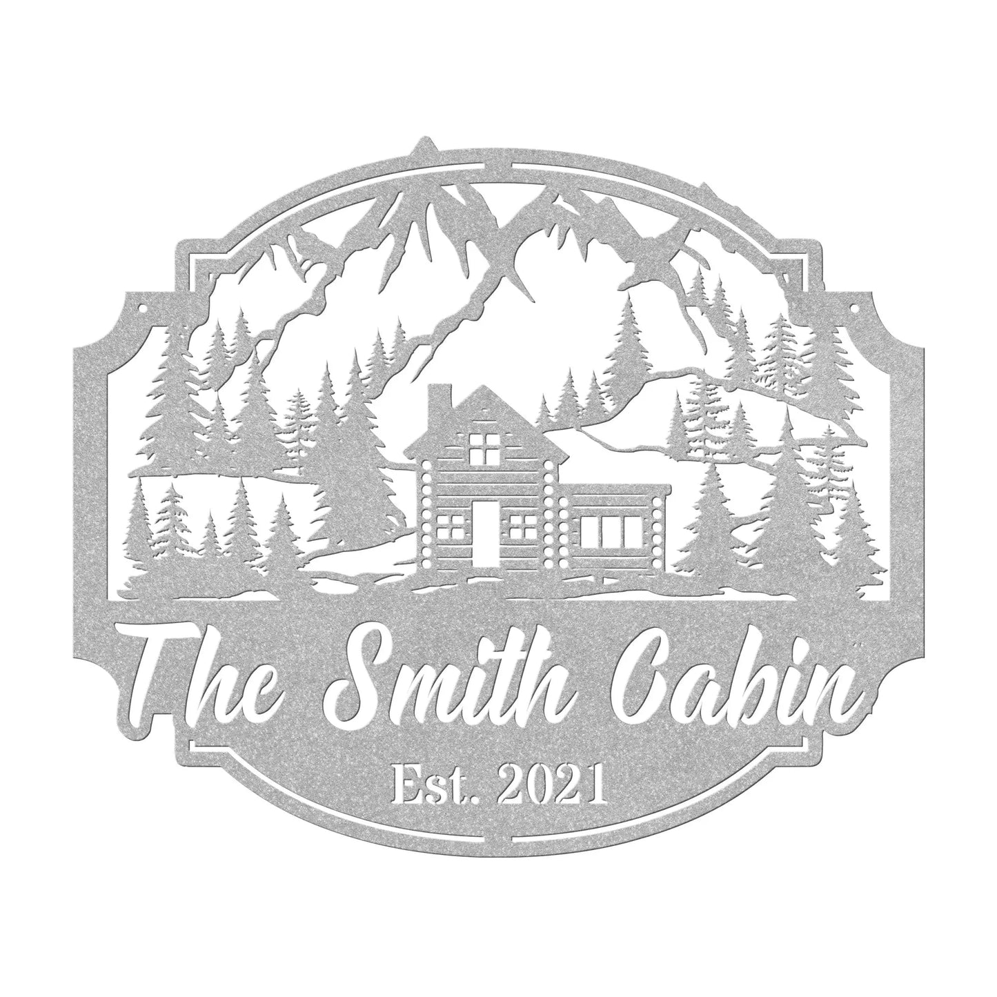 Wall Art Personalized Cabin Metal Sign, Cabin Sign, Lodge Decor, Cabin Decor, Cabin Lake House Cottage Welcome Sign, Custom Camp Sign, Outdoor Sign teelaunch